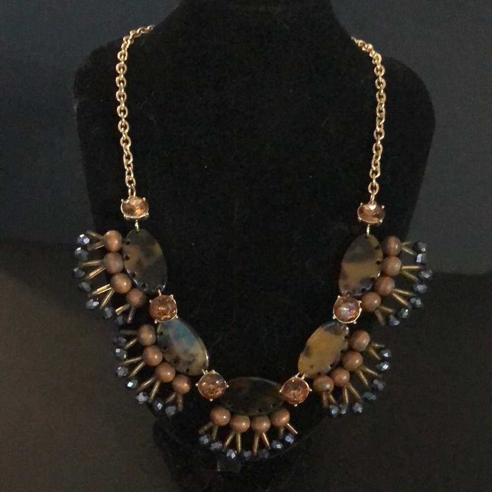 INC beaded rhine stone blingy necklace​